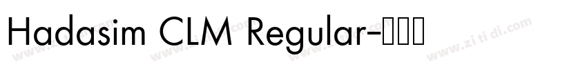 Hadasim CLM Regular字体转换